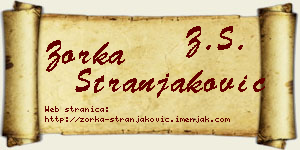 Zorka Stranjaković vizit kartica